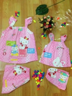 Set đồ bộ mẹ và bé đáng yêu ghê cơ