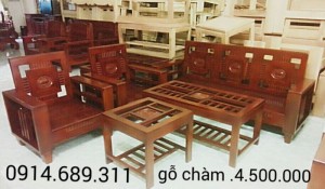 Bộ bàn ghế phòng khách gỗ xoan đào
