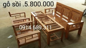 Bộ bàn ghế phòng khách gỗ xoan đào