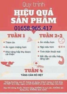 Tăng cân cho người gầy kinh niên,không tăng hoàn tiền
