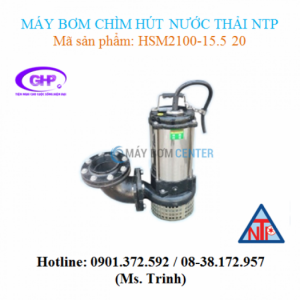 Máy bơm chìm hút nước thải NTP HSM2100-15.5 20 (7.5HP)