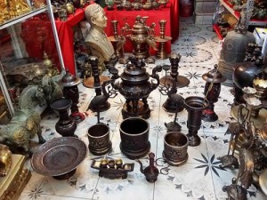 Bộ đỉnh đồng thờ cúng cánh dơi kỹ xảo cao 55cm.