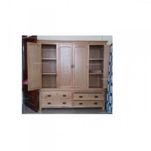 Tủ quần áo gỗ sồi tự nhiên (2m) - TGNT875