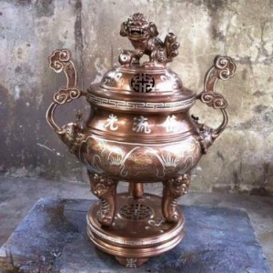 Đỉnh tròn tam nghê, khảm tam khí, đỉnh cầu,đỉnh khảm Vinh Quy bái Tổ