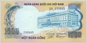 1000 đồng con voi năm 1972