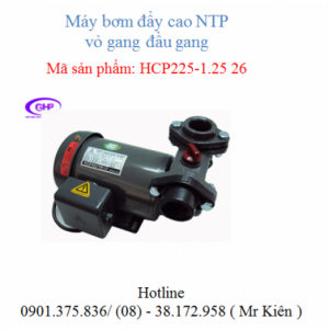 Máy bơm đẩy cao vỏ gang đầu gang NTP HCP225-1.25 26