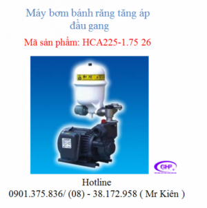 Máy bơm tăng áp đầu gang NTP  HCA225-1.75 26