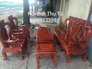 Bộ bàn ghế Rồng đỉnh phun giả hương tay 10