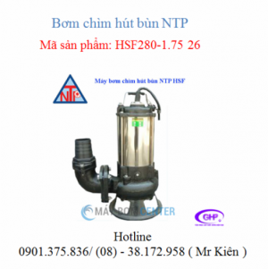 Máy bơm chìm hút bùn HSF280-1.75 26/HSF280-1.75 20 ( NTP )