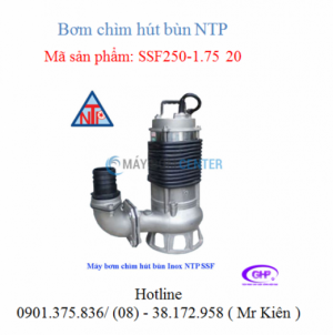 Máy bơm chìm hút bùn Inox SSF250-1.75 26/SSF250-1.75 20 ( NTP )