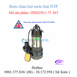 Máy bơm chìm hút nước thải có phao HSM250-1.75 26T/HSM250-1.75 20T ( NTP )