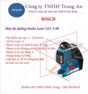 Máy cân mực Laser BOSCH GLL 3-80