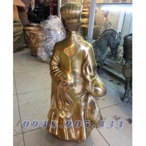 Tượng Khổng Minh cao 50cm, tượng đồng Gia Cát Lượng phong thủy