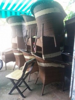Ghế Mây Nhựa Hàng Cũ Thanh Lý Giá Rẻ