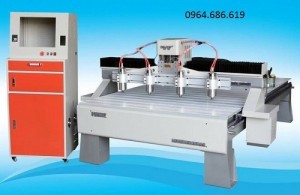 Máy cnc 1325 - 4 đầu, máy cnc giá rẻ, máy cnc đục tranh