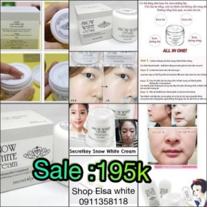 Kem dưỡng trắng da 4 trong 1 Secret Key Snow White Cream