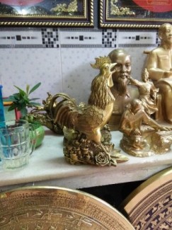 Sản xuất tượng gà đồng phong thủy, vật phẩm phong thủy bằng đồng