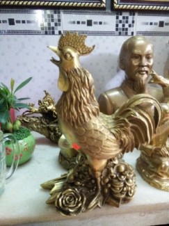 Sản xuất tượng gà đồng phong thủy, vật phẩm phong thủy bằng đồng