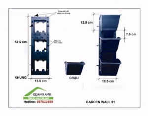 Bộ trồng cây áp tường tiện lợi