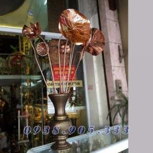 Hoa sen đồng, sen đồng mỹ nghệ, sản phẩm gò đồng thủ công mỹ nghệ đồ thờ cúng gia tiên