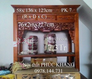 Thanh lý bàn thờ tủ thờ gỗ gụ  chuyển từ bắc vào giá gốc