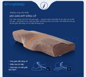 Gối nằm sức khỏe thông minh envysleep - size king