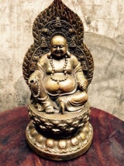Tượng Phật di lạc abng82 đồng ngồi
