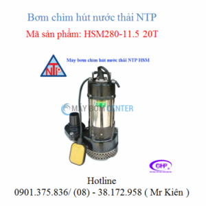 Máy bơm chìm hút bùn có phao HSF280-11.5 26T/HSF280-11.5 20T ( NTP )