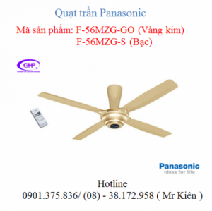 Quạt trần 4 cánh Panasonic F-56MZG-GO, chính hãng giá tốt