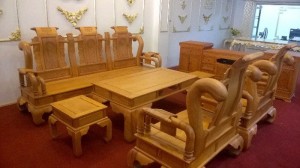 Bộ bàn ghế Tầng Thuỷ Hoàng gỗ gõ đỏ- BBG45