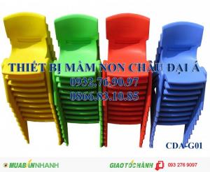 Ghế nhựa đúc nhập khẩu , ghế gỗ chân sắt , ghế mầm non