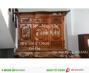 Tủ thờ + bàn thờ 100% là gỗ gụ thanh lý giá gốc