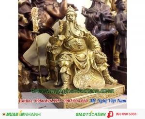 Tượng quan vân trường bằng đồng, quan công đọc sách cao 25