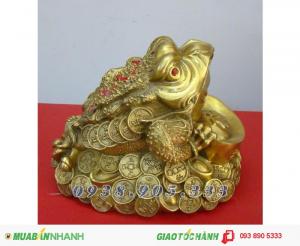 Cóc ôm tiền chữ Phúc, thiềm Thừ phong thủy cao 15cm