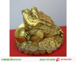 Cóc ôm tiền chữ Phúc, thiềm Thừ phong thủy cao 15cm