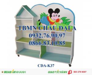 Kệ sách trăng và sao , kệ sách cá heo ... nhiều loại kệ sách mầm non khác nhau