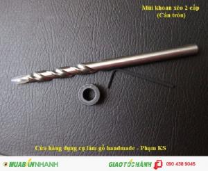 Bộ mũi khoan xéo 2 cấp loại cán tròn
Dụng cụ làm mộc DIY handmade chuyên dụng.