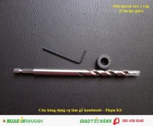 Bộ mũi khoan xéo 2 cấp loại cán lục giác.
Dụng cụ làm gỗ handmade chuyên dụng.