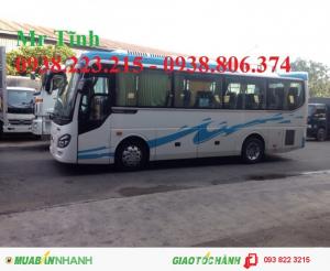 xe khách 29 chỗ thaco bầu hơi, khoang hành khách tiện nghi