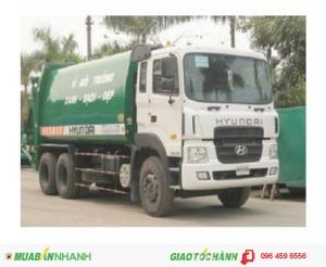 Xe cuồn ép rác 3 chân 18 khối