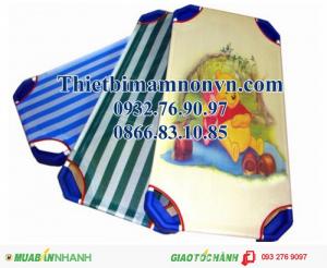 Giường ngủ học sinh mầm non , giường ngủ bọc nhựa lưới