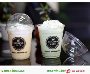 Ly nhựa coffee take away in logo giá sỉ