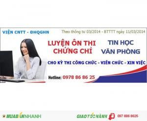 Luyện ôn Chứng chỉ Tin học do Viện CNTT - ĐHQG Hà Nội cấp