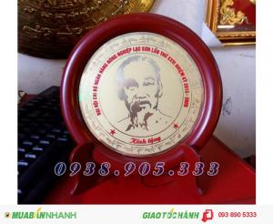 Đĩa đồng ăn mòn bác hồ chí minh làm quà tặng sự kiện
