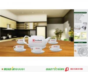 Bộ ấm trà in ấn logo tại Đà Nẵng - ly thủy tinh in ấn - Gốm sứ in ấn logo