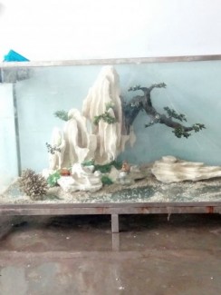 Hòn non bộ _ khách cực đẹp trang trí cho hồ cá kiểng