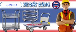 xe đẩy hàng 4 bánh Jumbo Thái Lan
trọng tải 220kg - 300kg - 400kg - 500kg
bảo hành 12 tháng