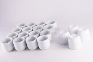 Bộ chén uống rượu men trắng sứ Bát Tràng