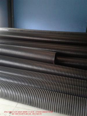 ống nhựa gân xoắn HDPE 1 vách chịu lực, chuyên dùng cho thoát nước trong công trình dân dụng, giao thông, sân golf...
