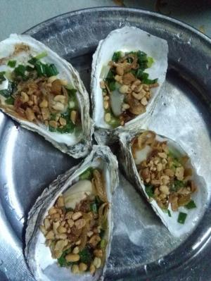 hàu nướng mỡ hành